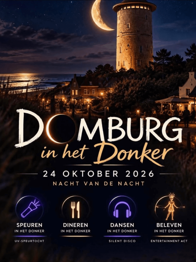 Domburg in het donker